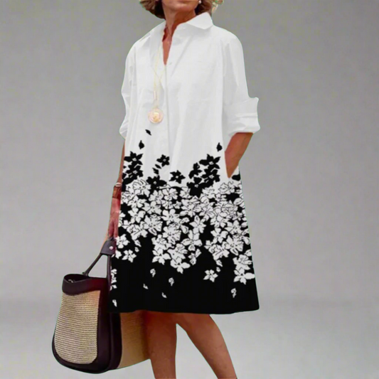 Ilonka | Robe Midi Artisanale en Pois de Qualité Supérieure
