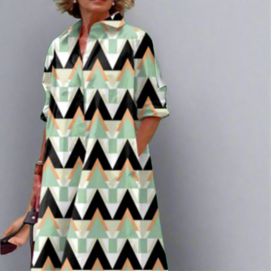 Hella | Robe midi artisanale en tissu à pois